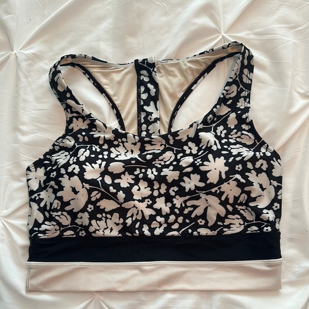 Black and White Floral Bikini